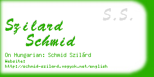 szilard schmid business card